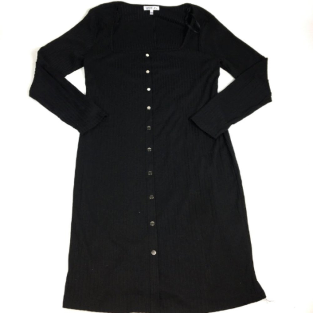 Love J Women Bodycon Long Sleeve Black Knee-High Dress Size 3X